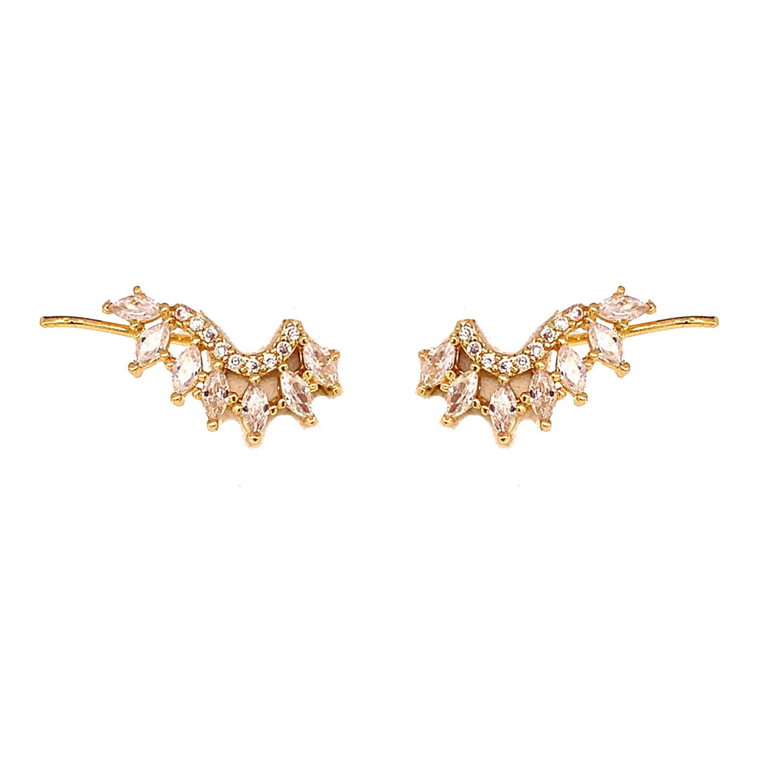 CZ Crawler Earring - Gold Filled