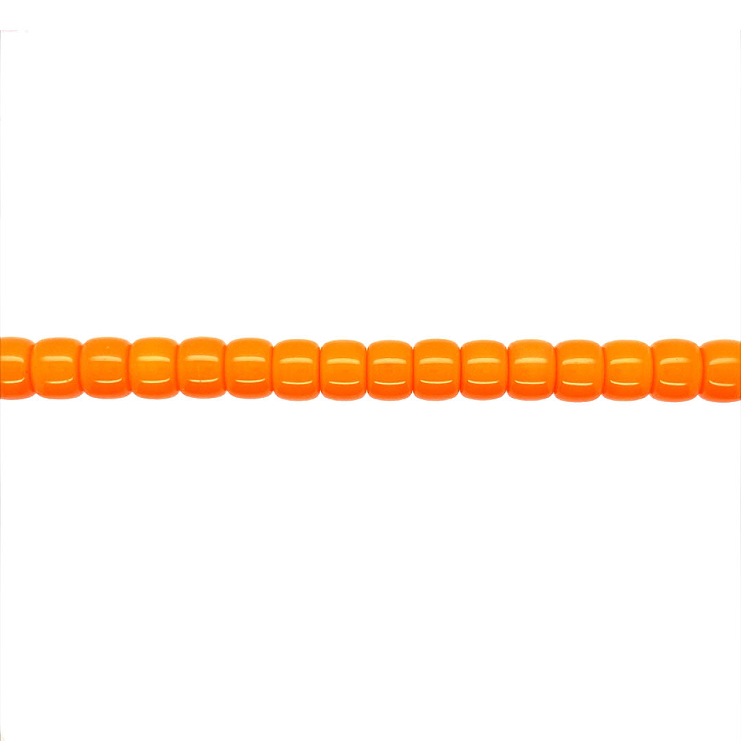 6x8mm Tangerine Orange Glass Rondelle