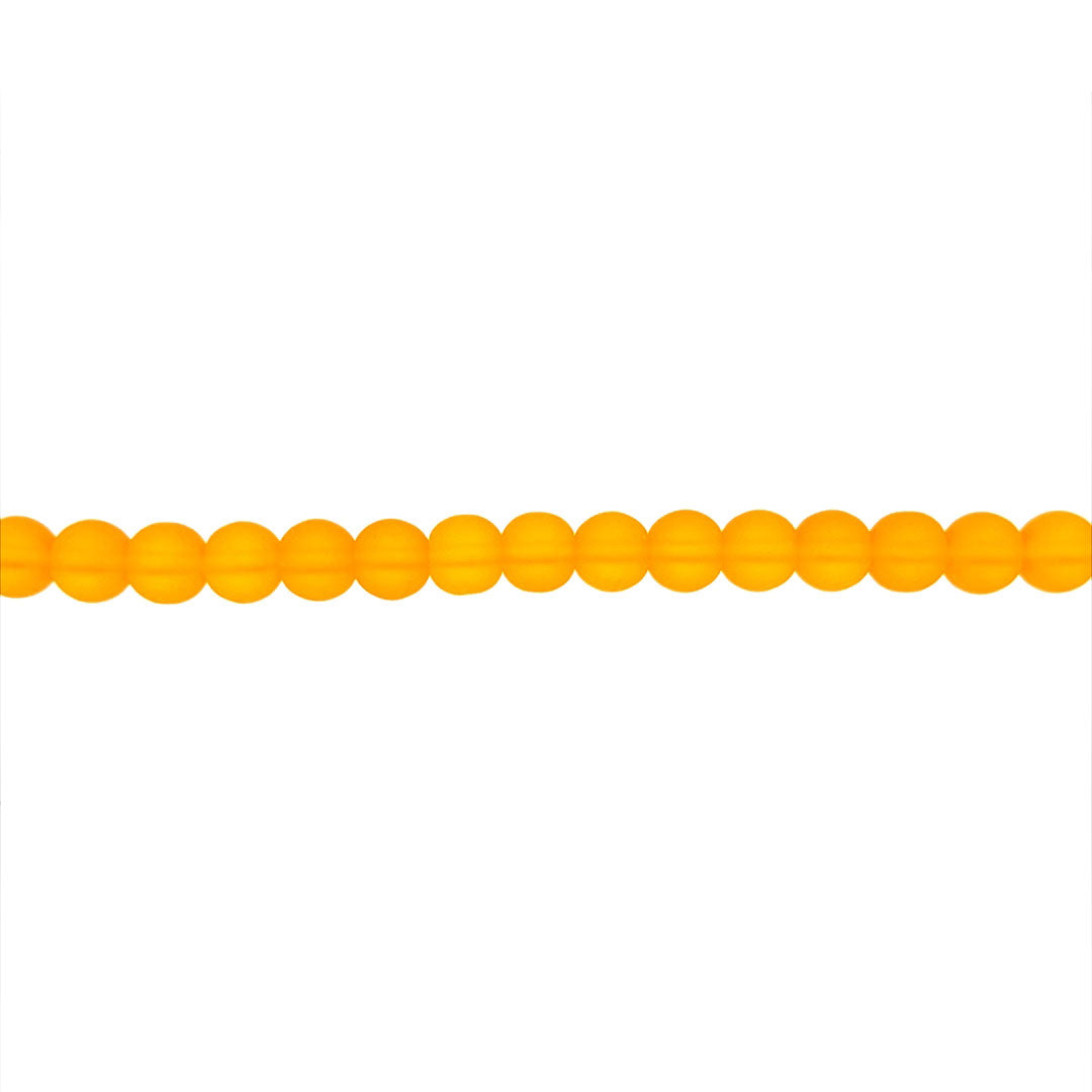 6mm Orange Glass - Round