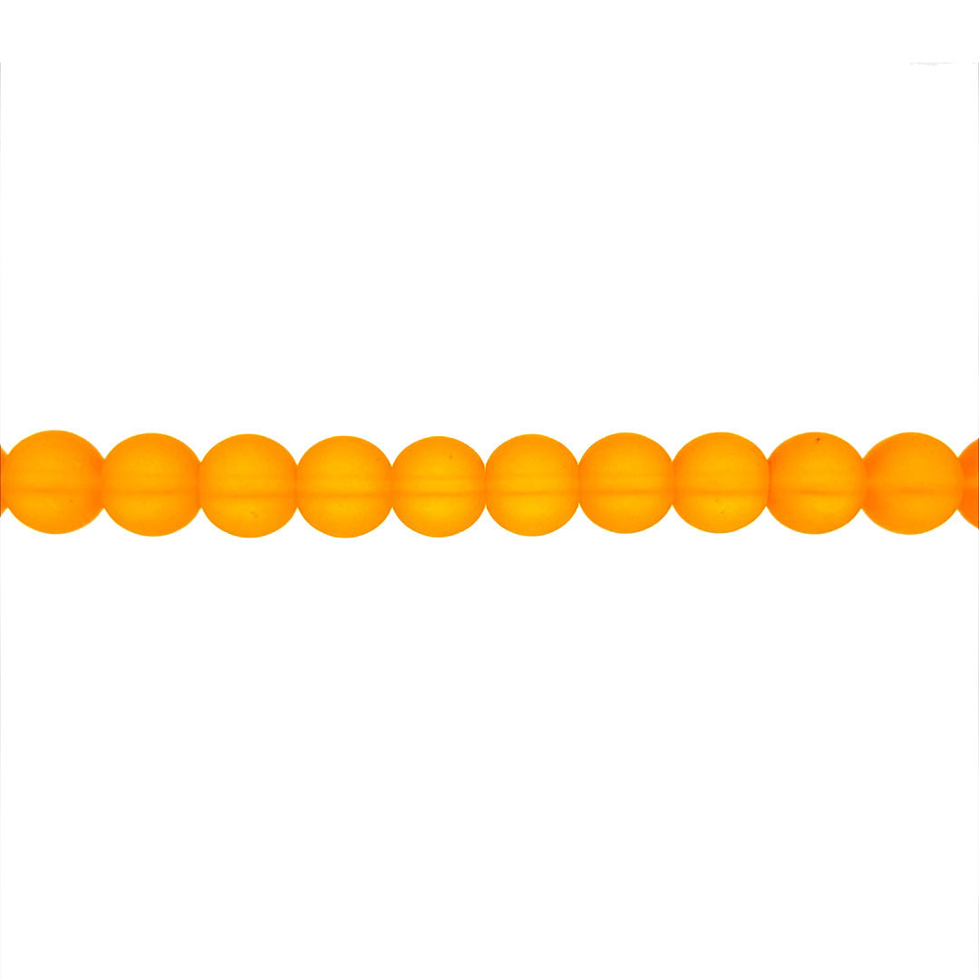 10mm Orange Glass - Round