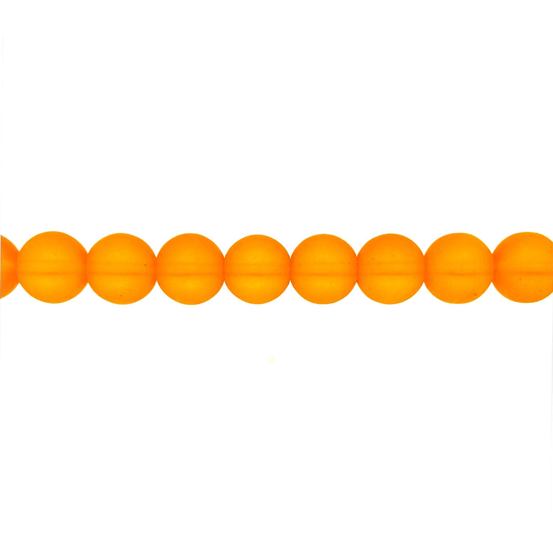 12mm Orange Glass - Round