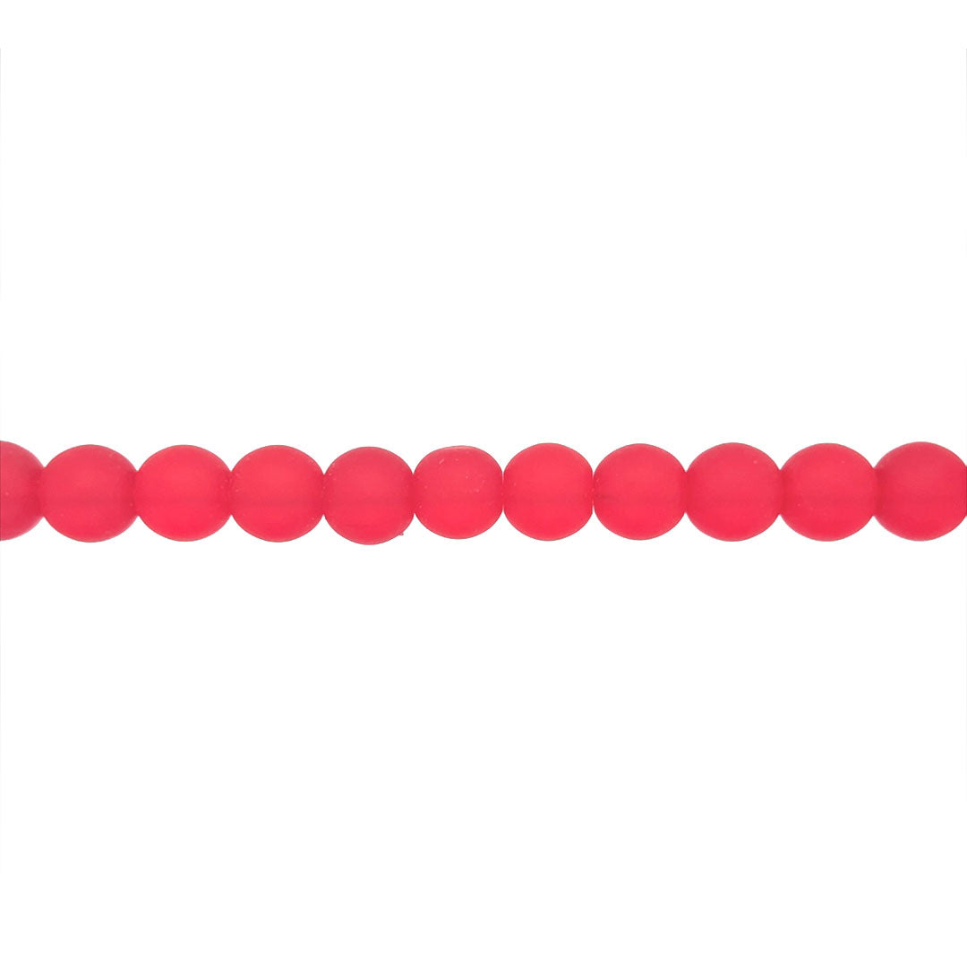 10mm Red Glass - Round