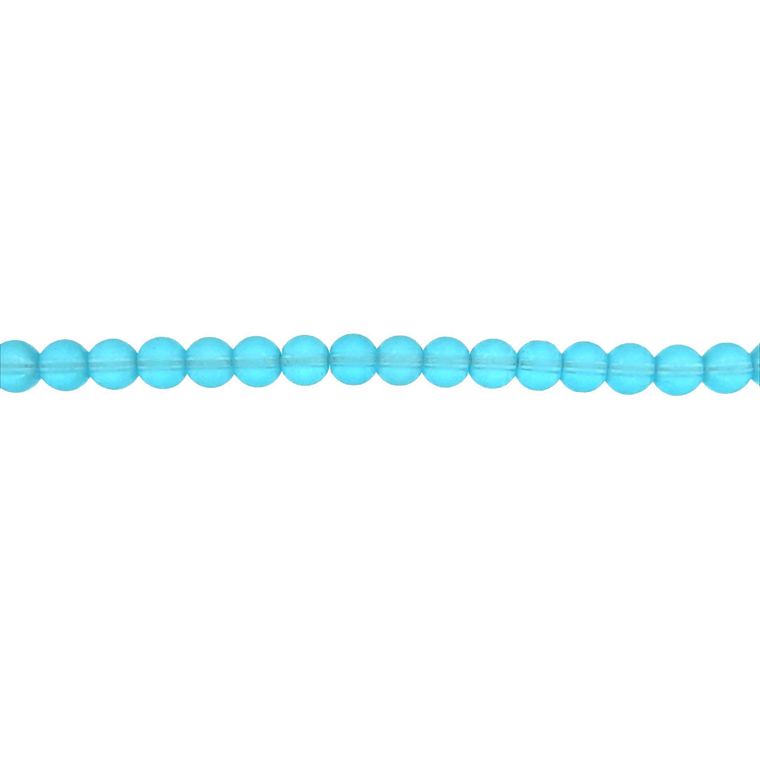 6mm Light Blue Glass - Round