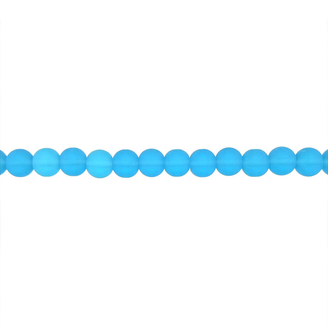 8mm Light Blue Glass - Round
