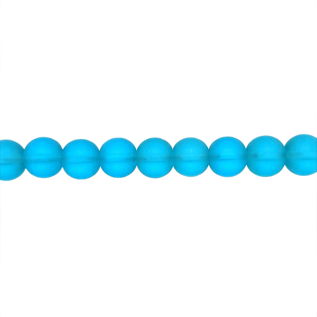 12mm Light Blue Glass - Round