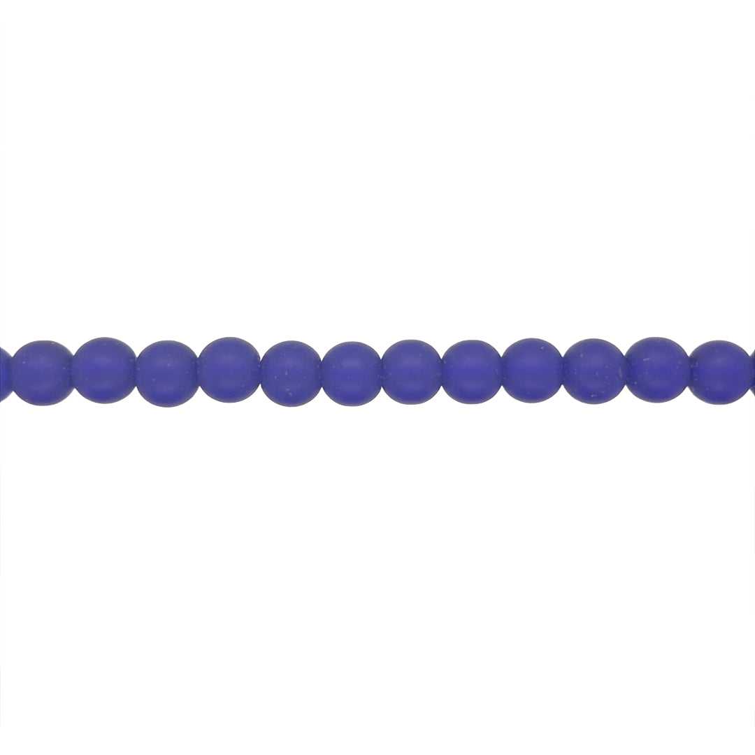 8mm Blue Glass - Round
