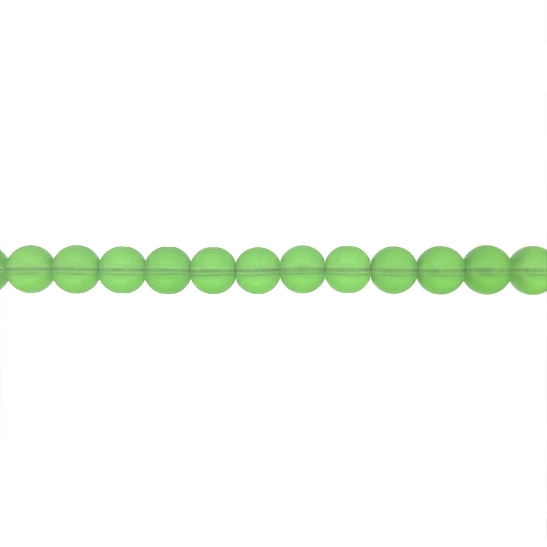 8mm Green Glass - Round