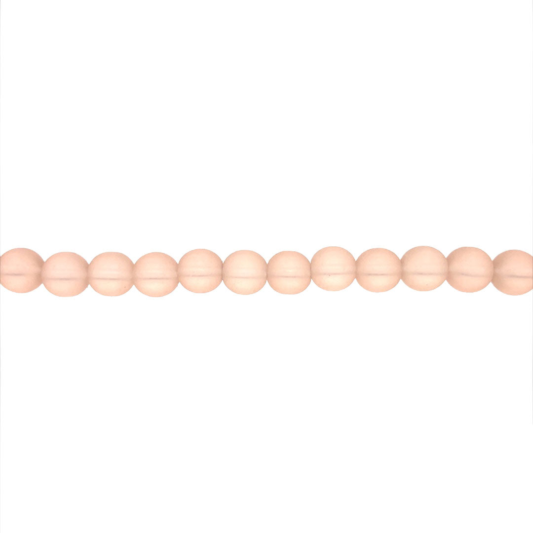 8mm Pink Glass - Round