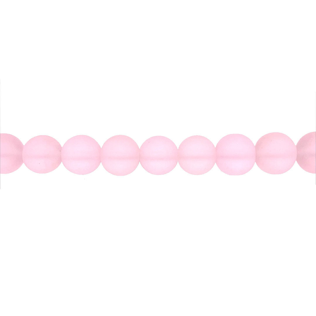 12mm Pink Glass - Round