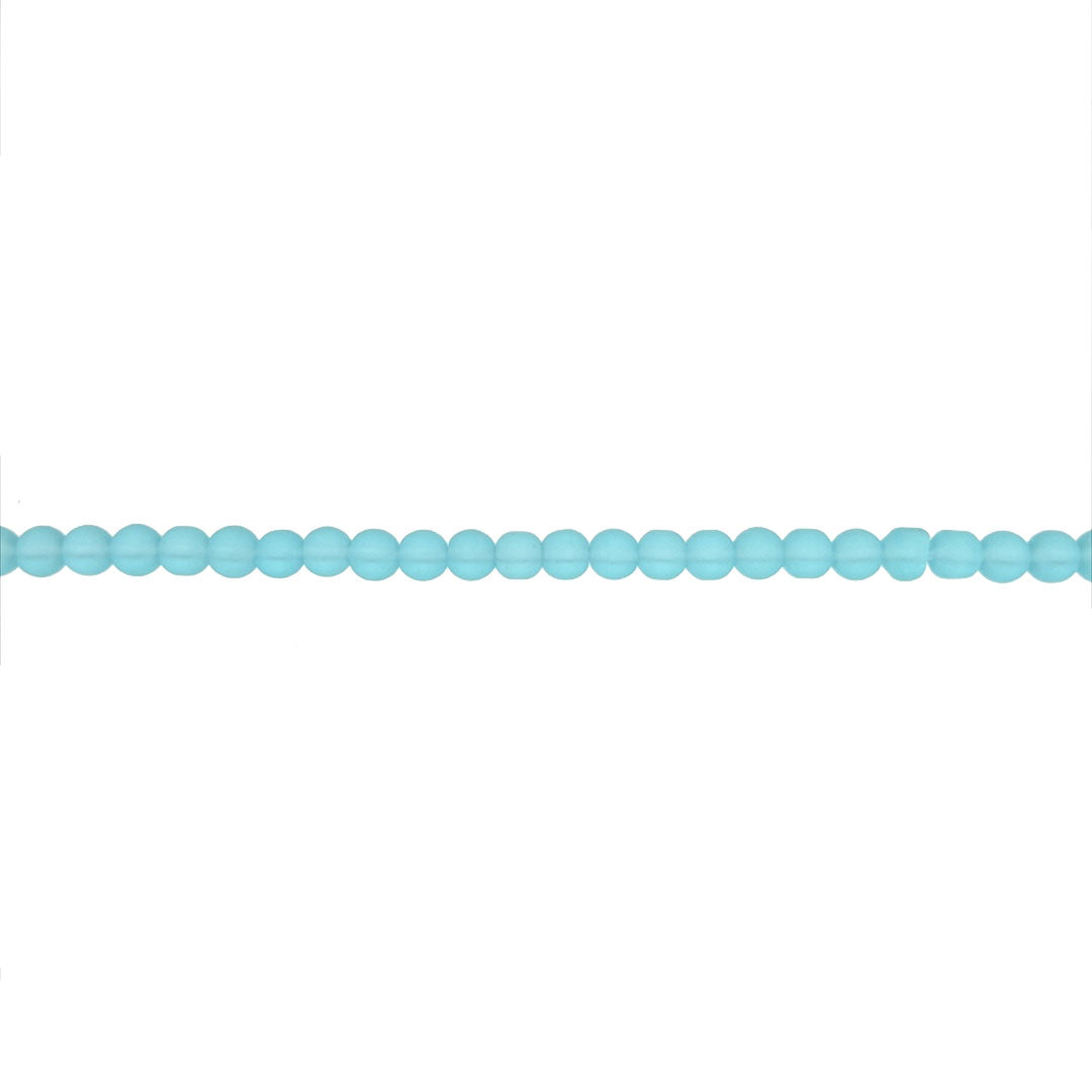 4mm Light Blue Glass - Round