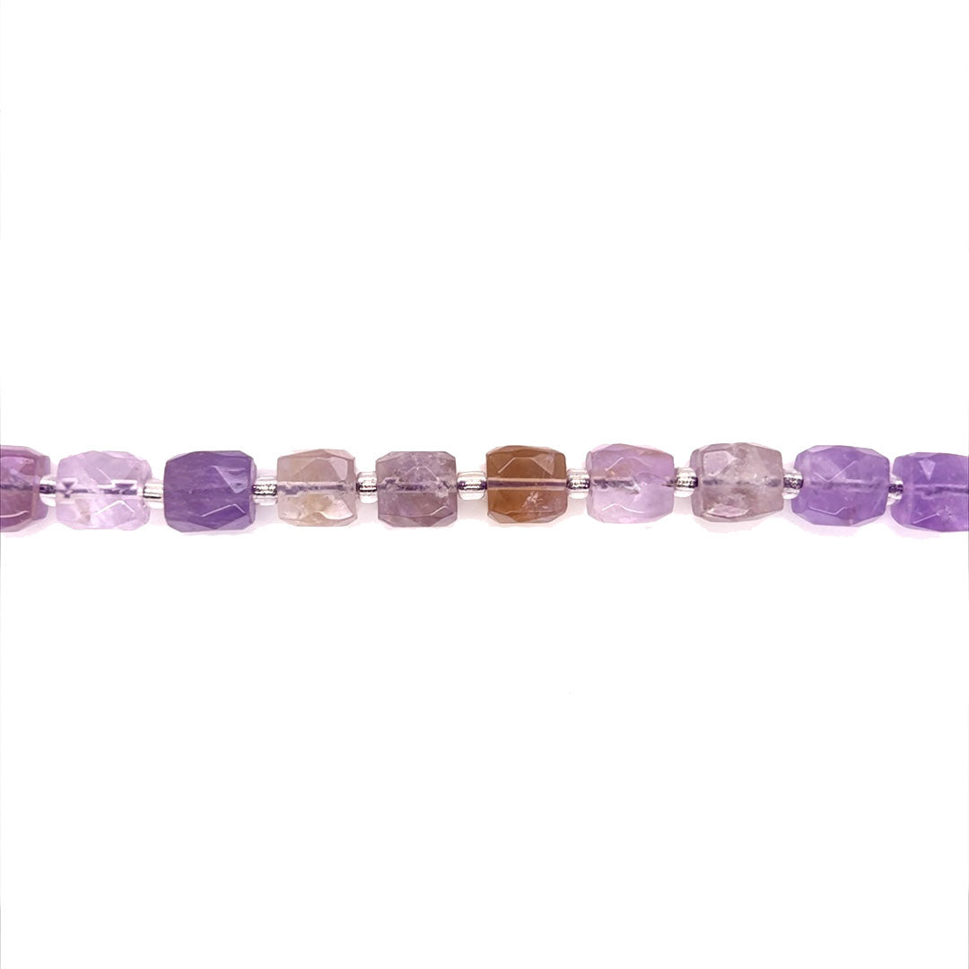 10mm Amethyst Gemstone Cubes - Faceted
