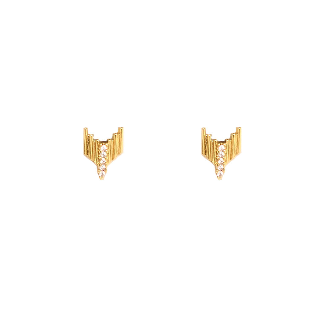 Clear CZ Stud - Gold Plated