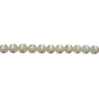10mm Tibetan White Striped Agate - Facete