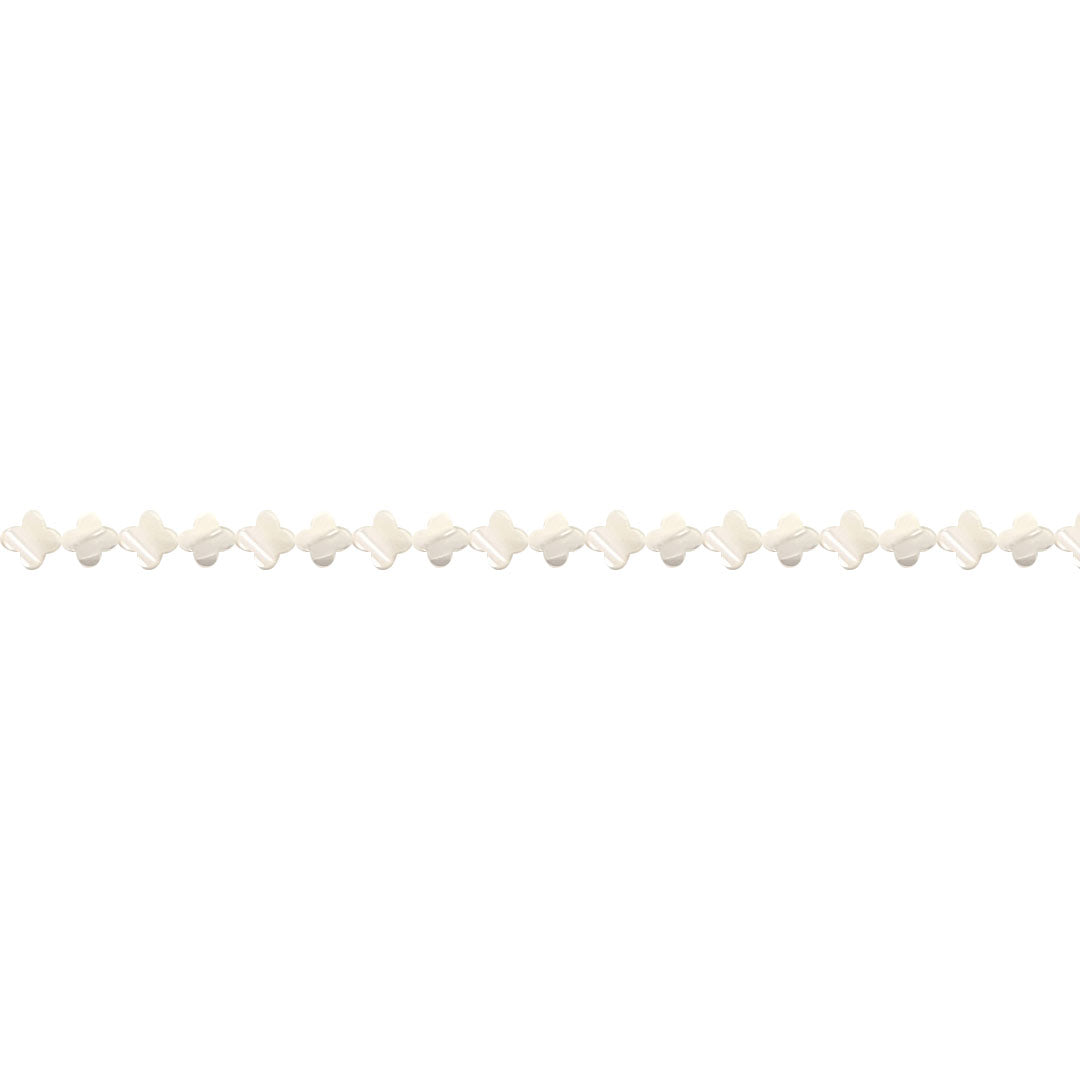 6mm Shell Pearl Clover Beads