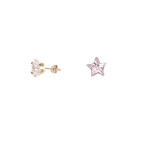 9mm CZ Star Studs - Sterling Silver