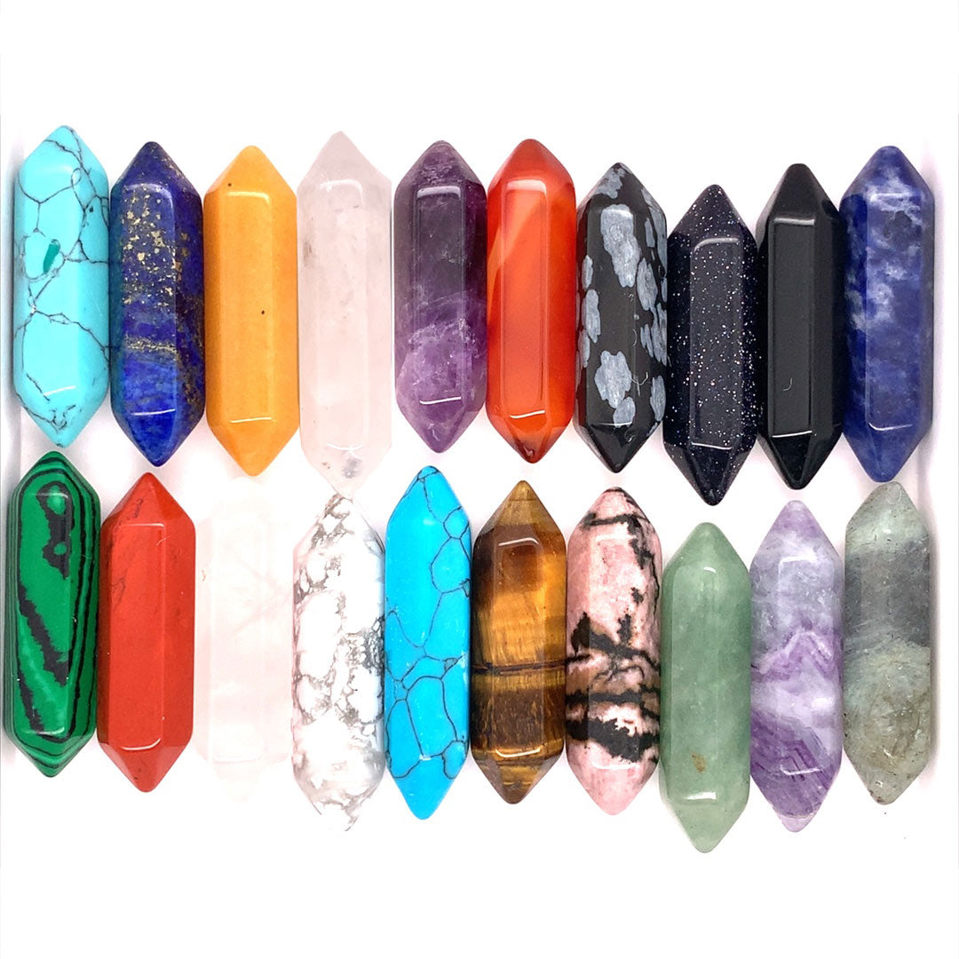 Hexagonal Double Point Gemstone Kit - 21 Gemstones