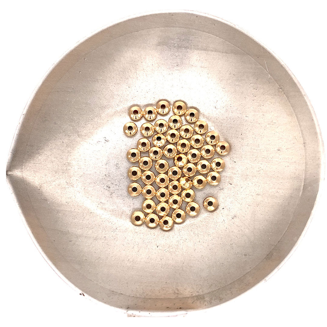 5.5x3.3mm Saucer Bead Hole Size 1mm - 14K Gold Filled - Pack of 50