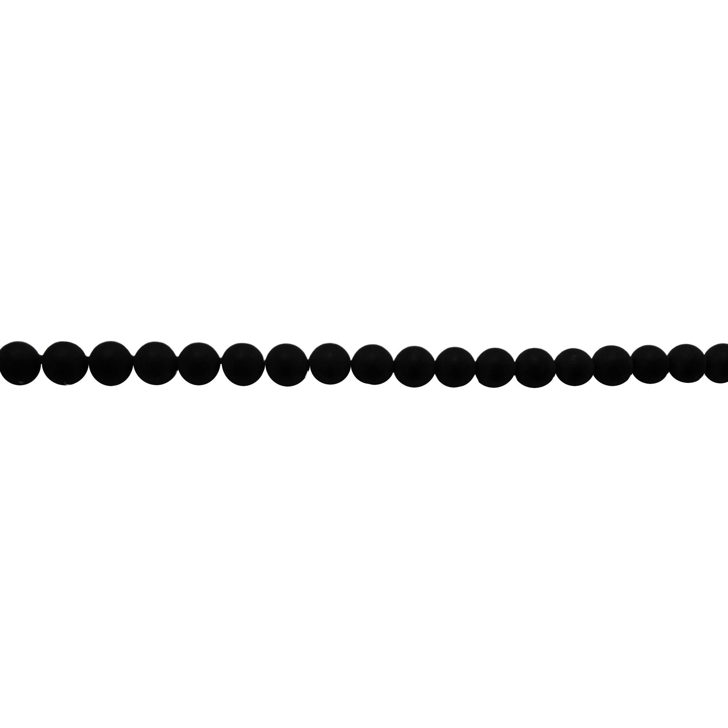 6mm Matte Black Onyx - Round