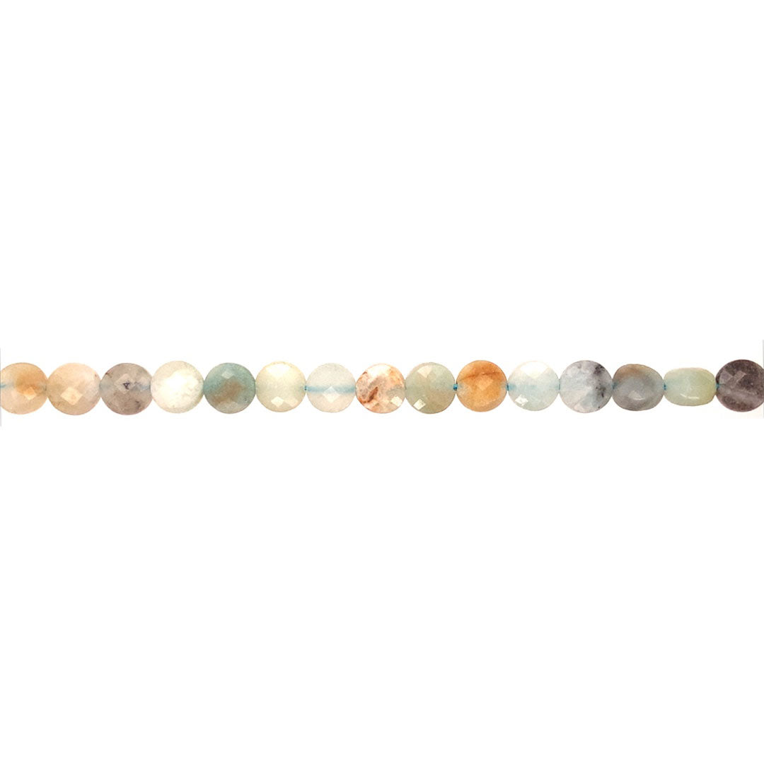 6mm Amazonite Coins - Faceted
