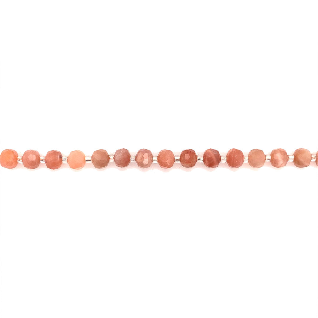 6.5mm x 7.5mm Sunstone Rondelles - Faceted