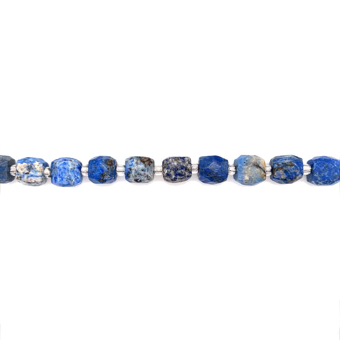10mm Lapis Lazuli Gemstone Cubes - Faceted