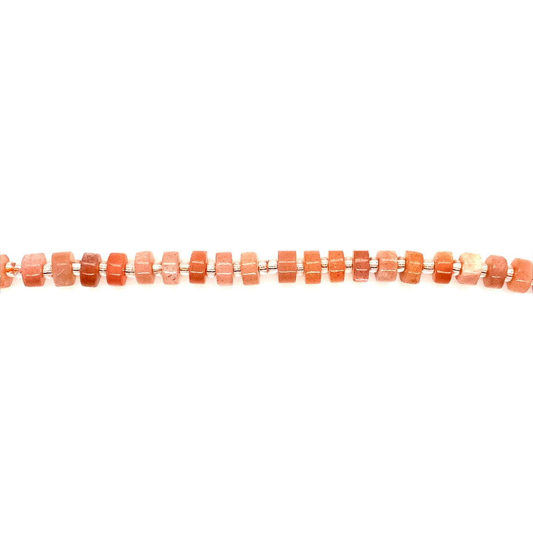 2.5mm x 6mm Sunstone Heishi - Rondelles