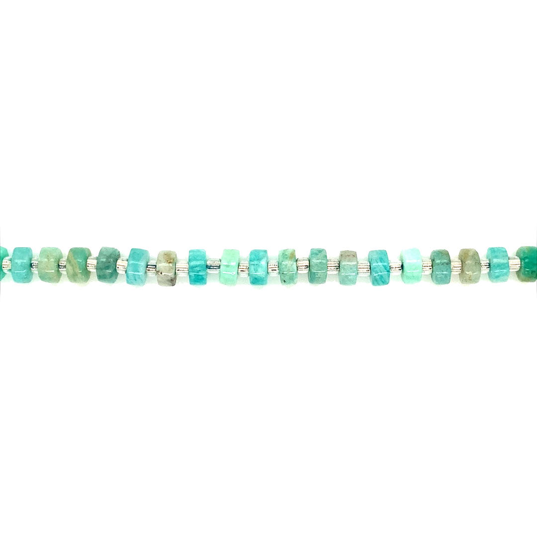 2.5mm x 6mm Amazonite Heishi - Rondelles