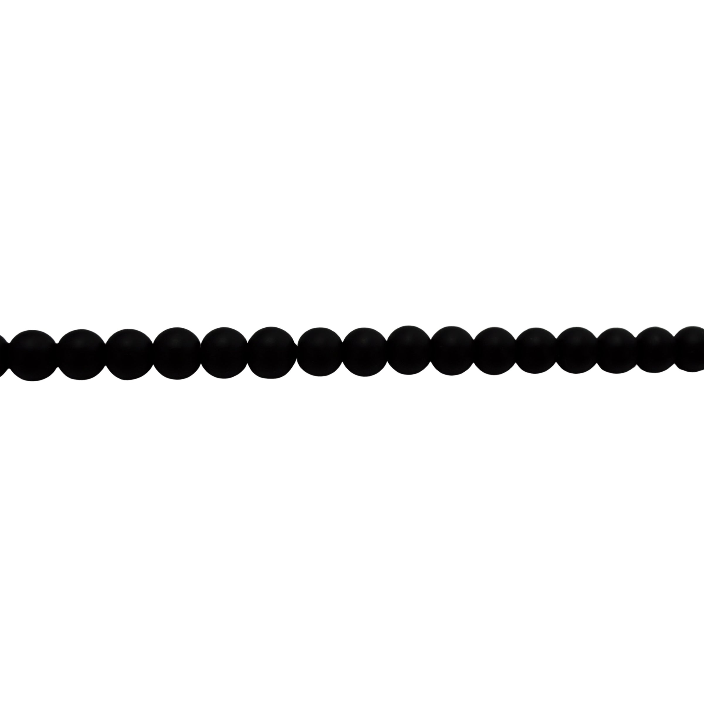8mm Matte Black Onyx - Round