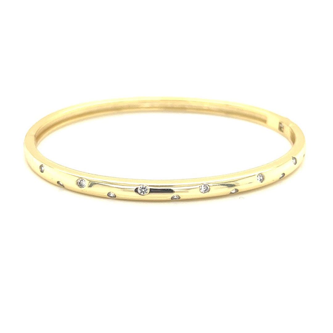 CZ Bangle - Gold Plated