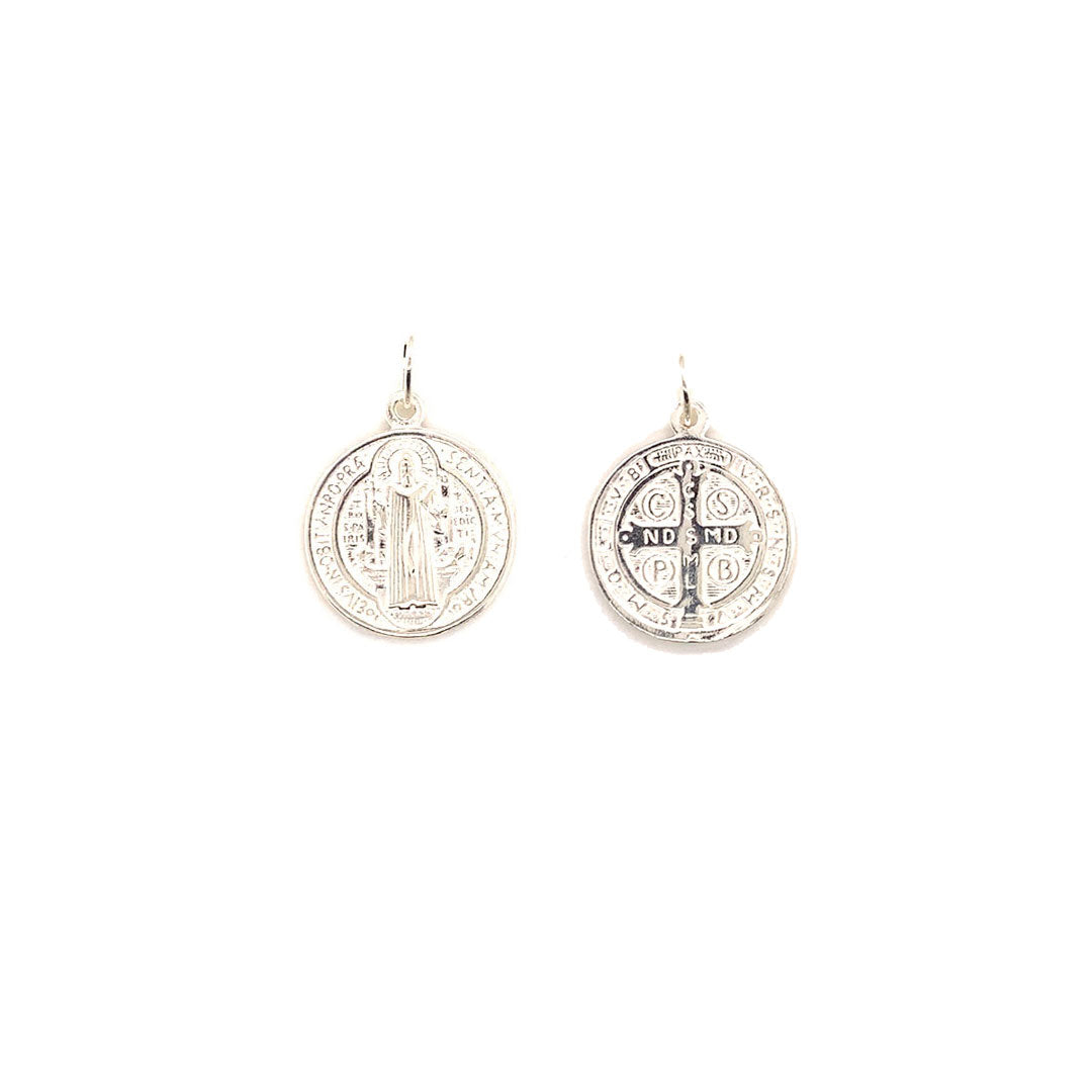 Saint Benedict Charm - Sterling Silver