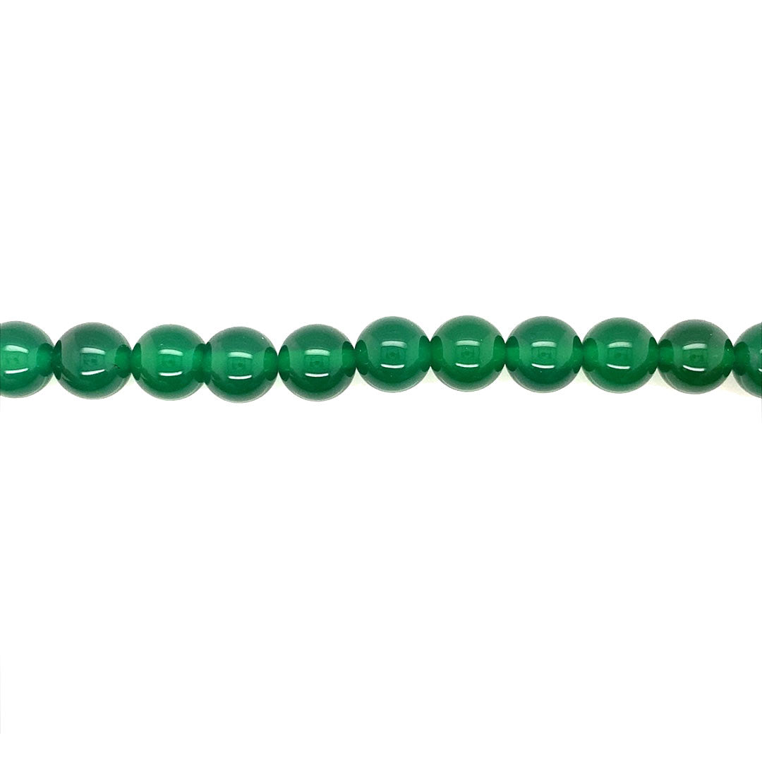 10mm Green Agate - Round - Grade A