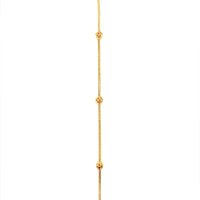 16" 1mm Snake Chain with Ball Accents - Gold Filled