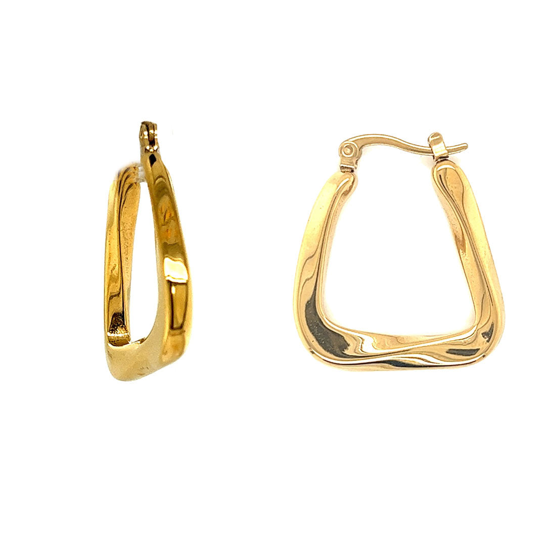 3.5mm x 28.5mm Hoops - Stainless Steel - Gold Plated