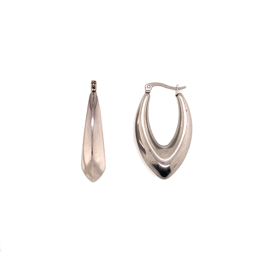 10mm x 38mm Drop Hoop - Stainless Steel