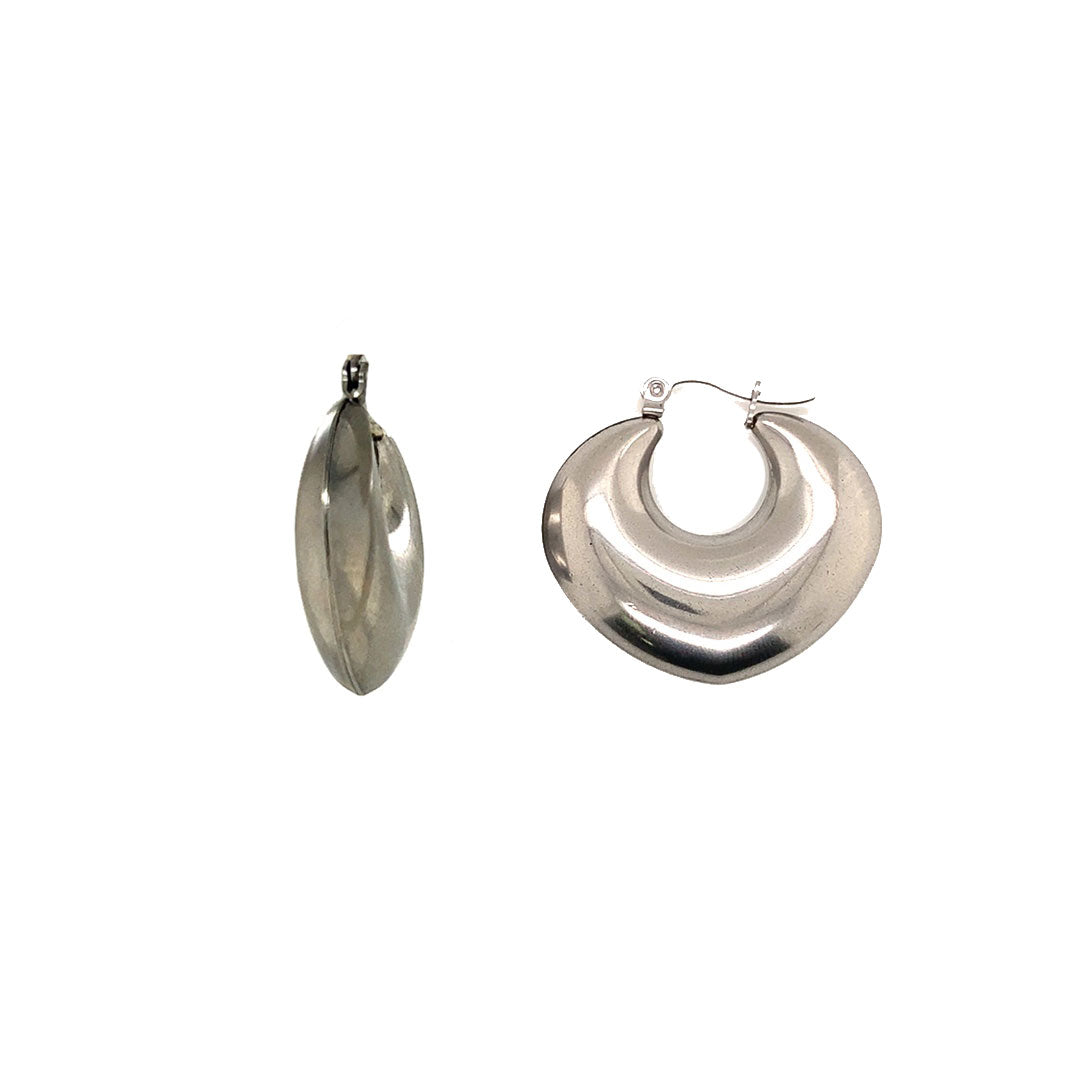 8mm x 29mm Hoops - Stainless Steel