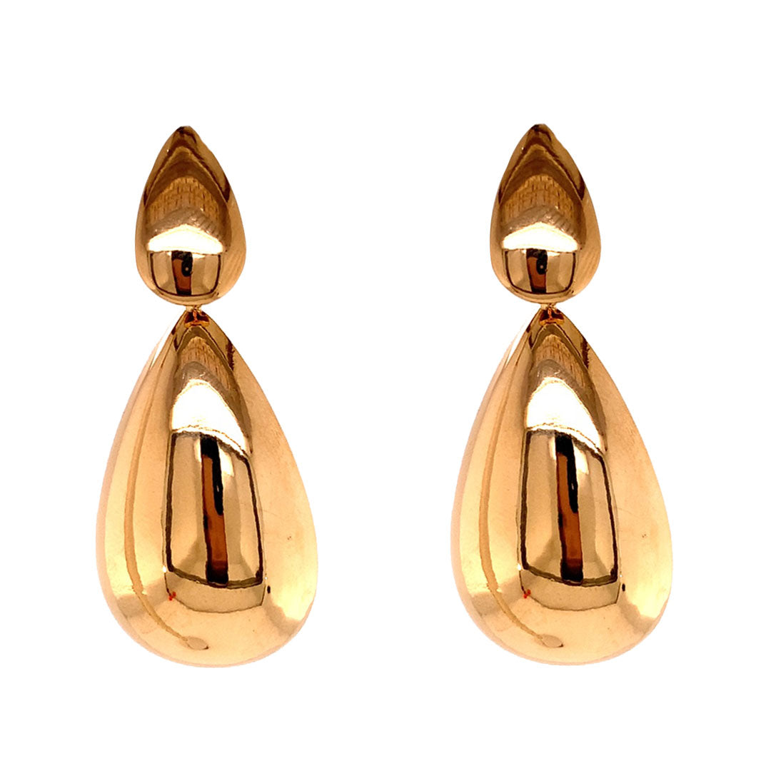 20mm x 45mm Double Teardrop Studs - Gold Filled