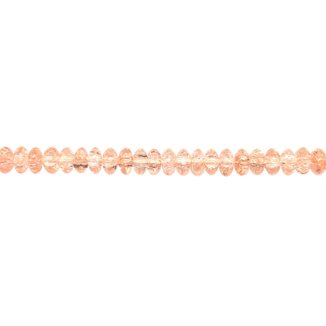 4x9mm Rose Rock Crystal - Rondelle