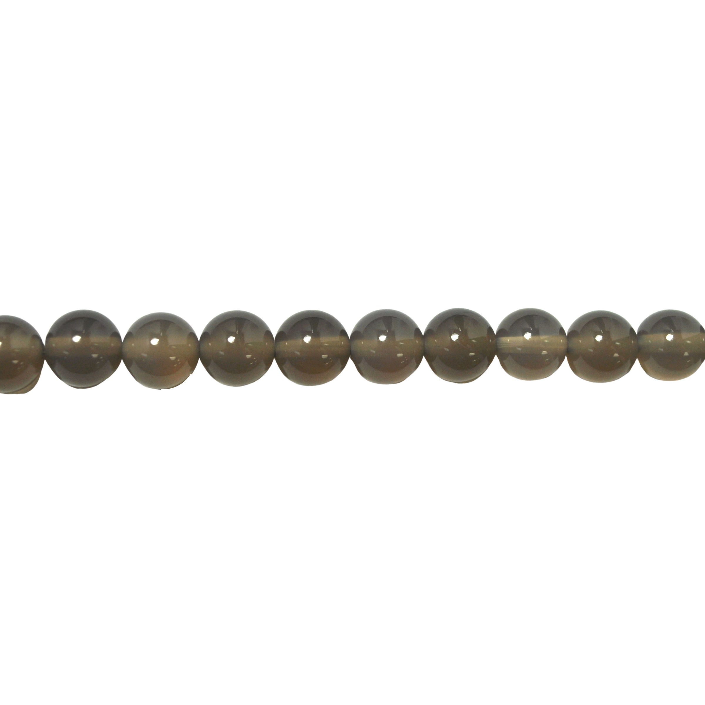 8mm Gray Agate - Round