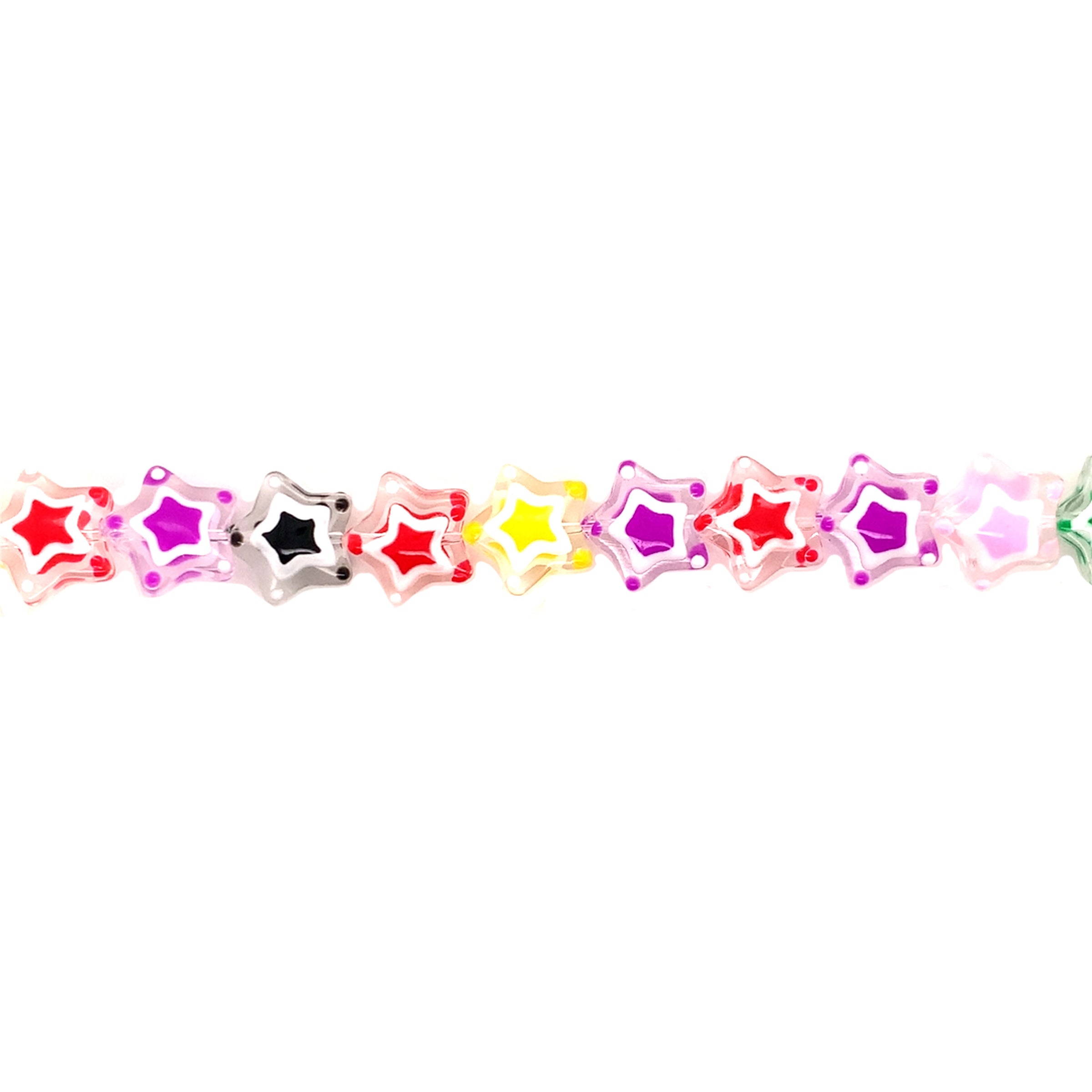 13mm Multicolor Glass Stars