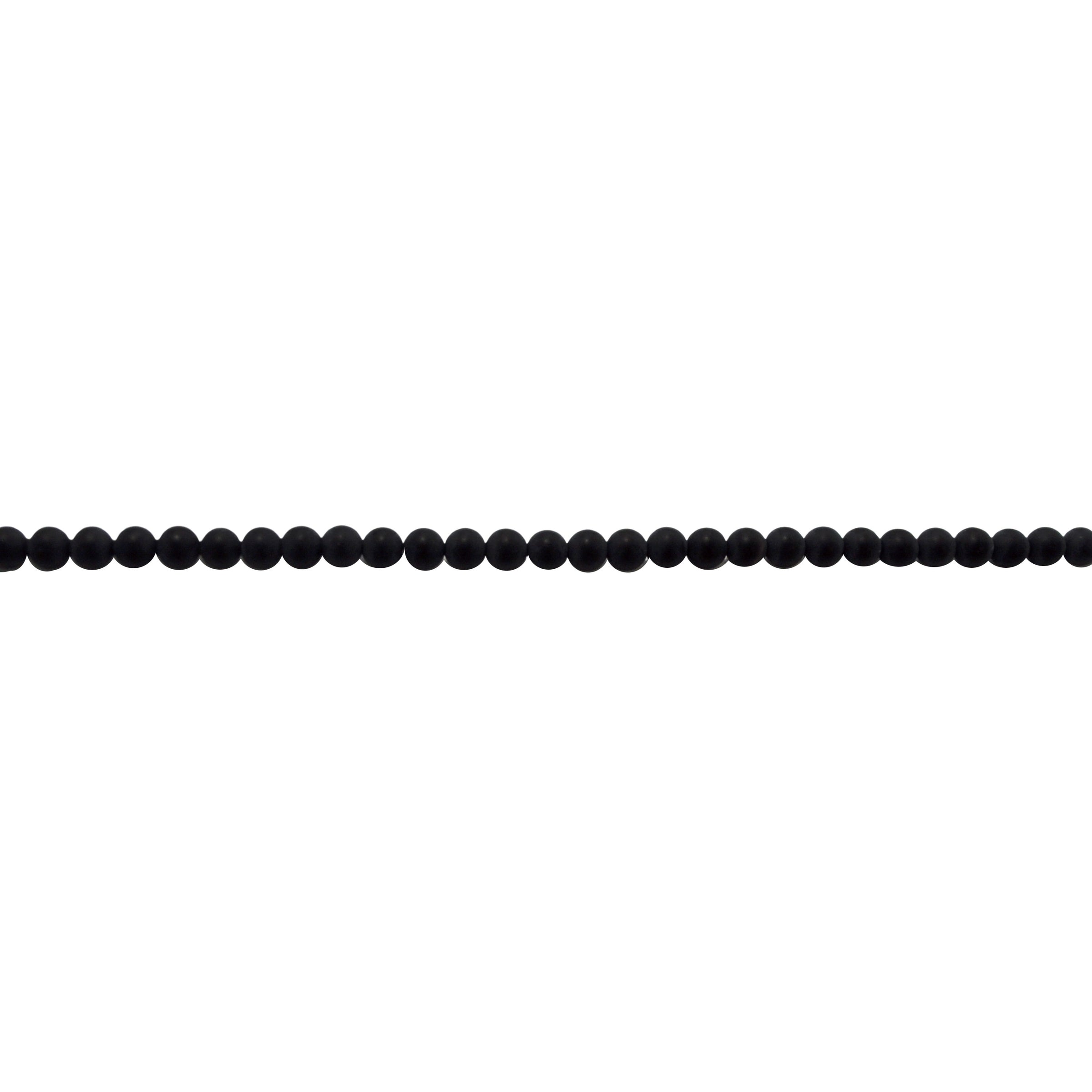 4mm Matte Black Onyx - Round