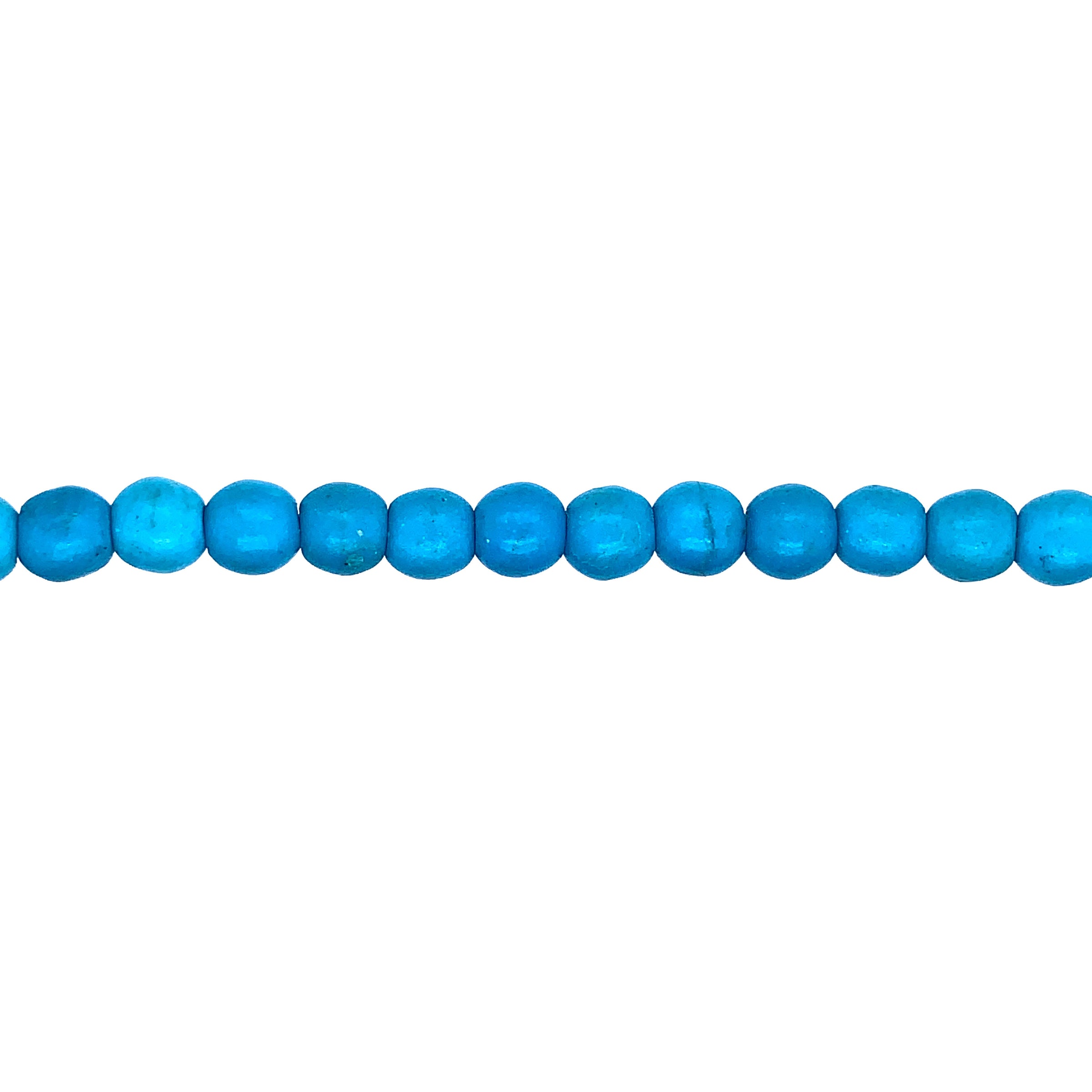 6mm Blue Synthetic Turqouise  - Round