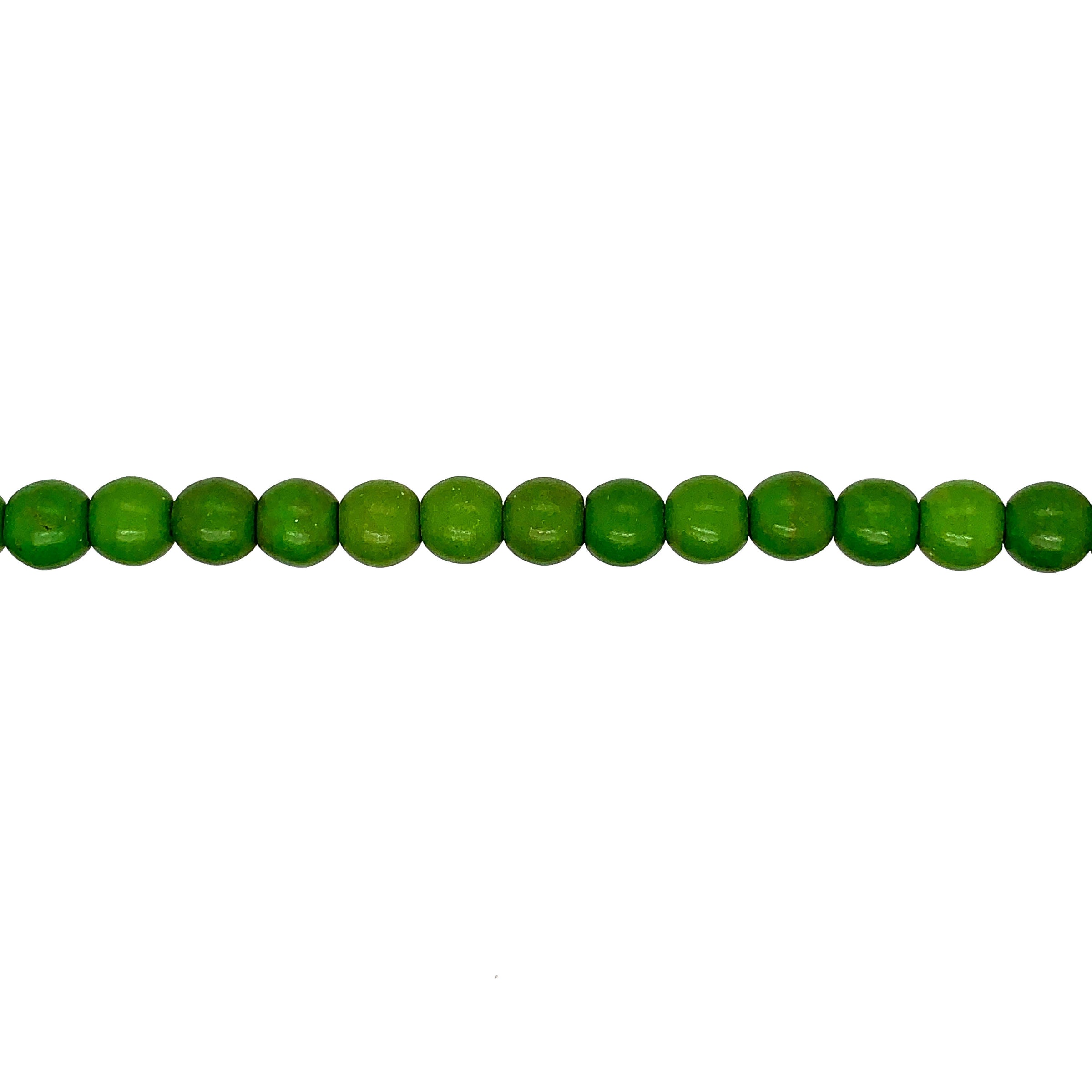 6mm Green Synthetic Turqouise  - Round