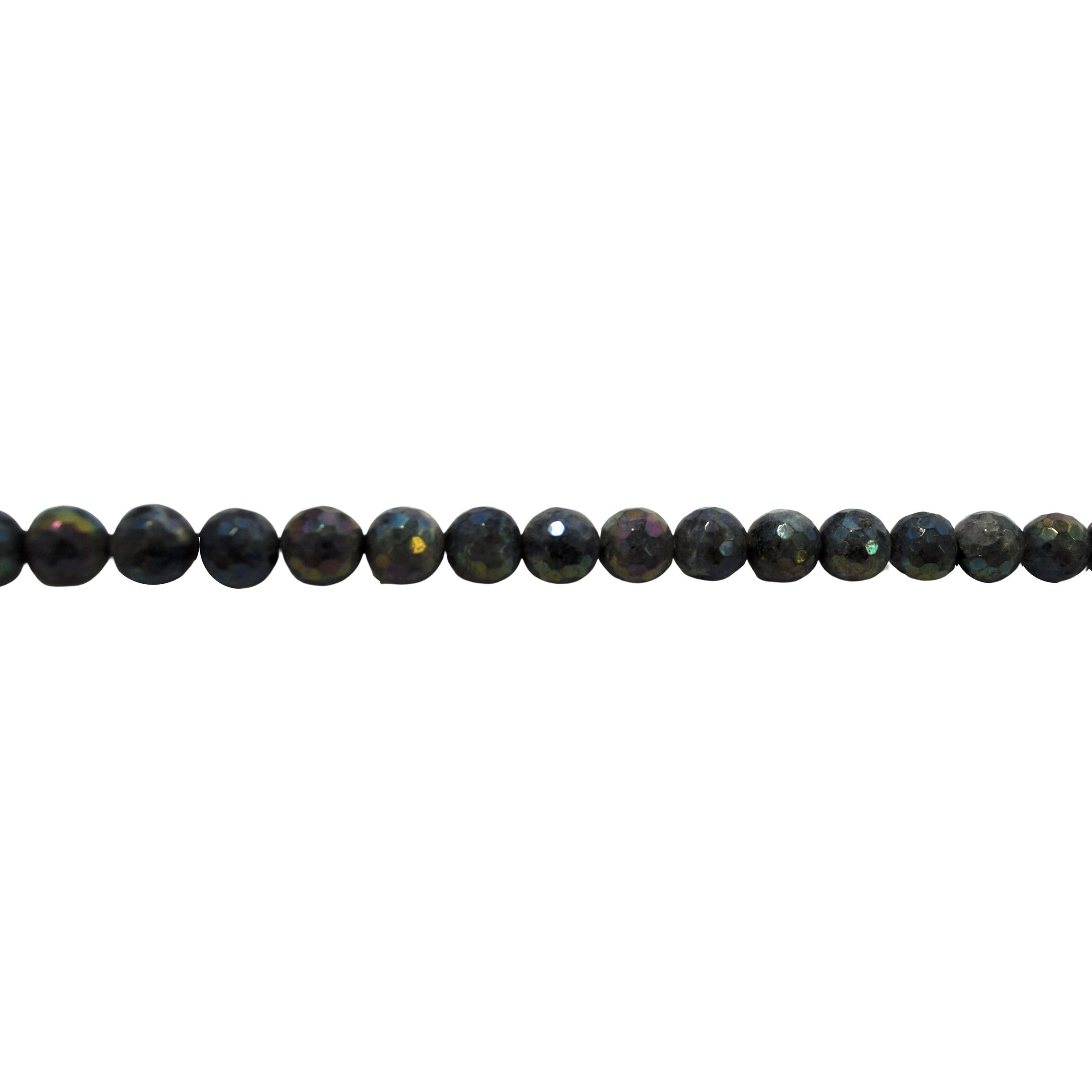 8mm Color Plated Labradorite - Faceted