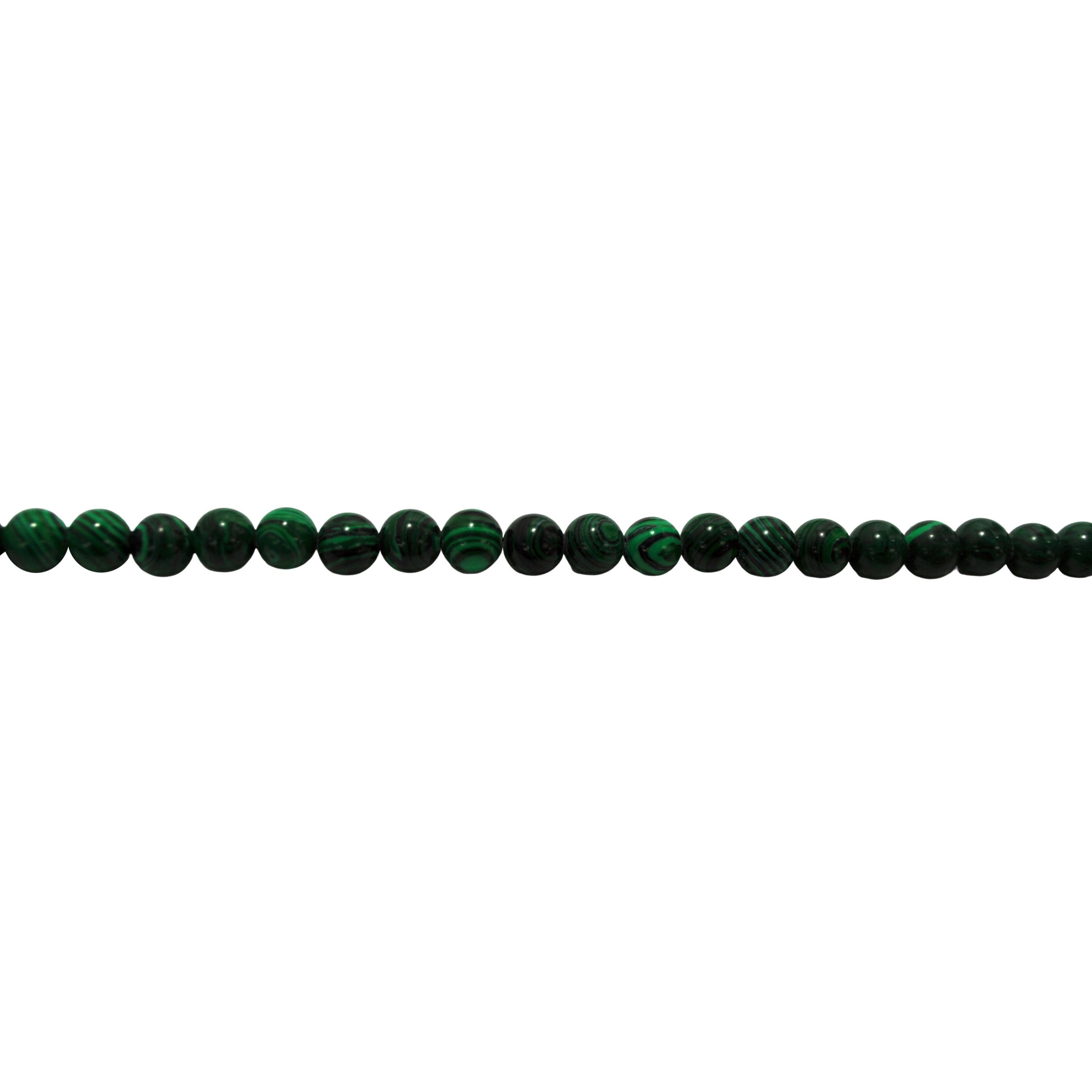 6mm Synthetic Malachite - Round