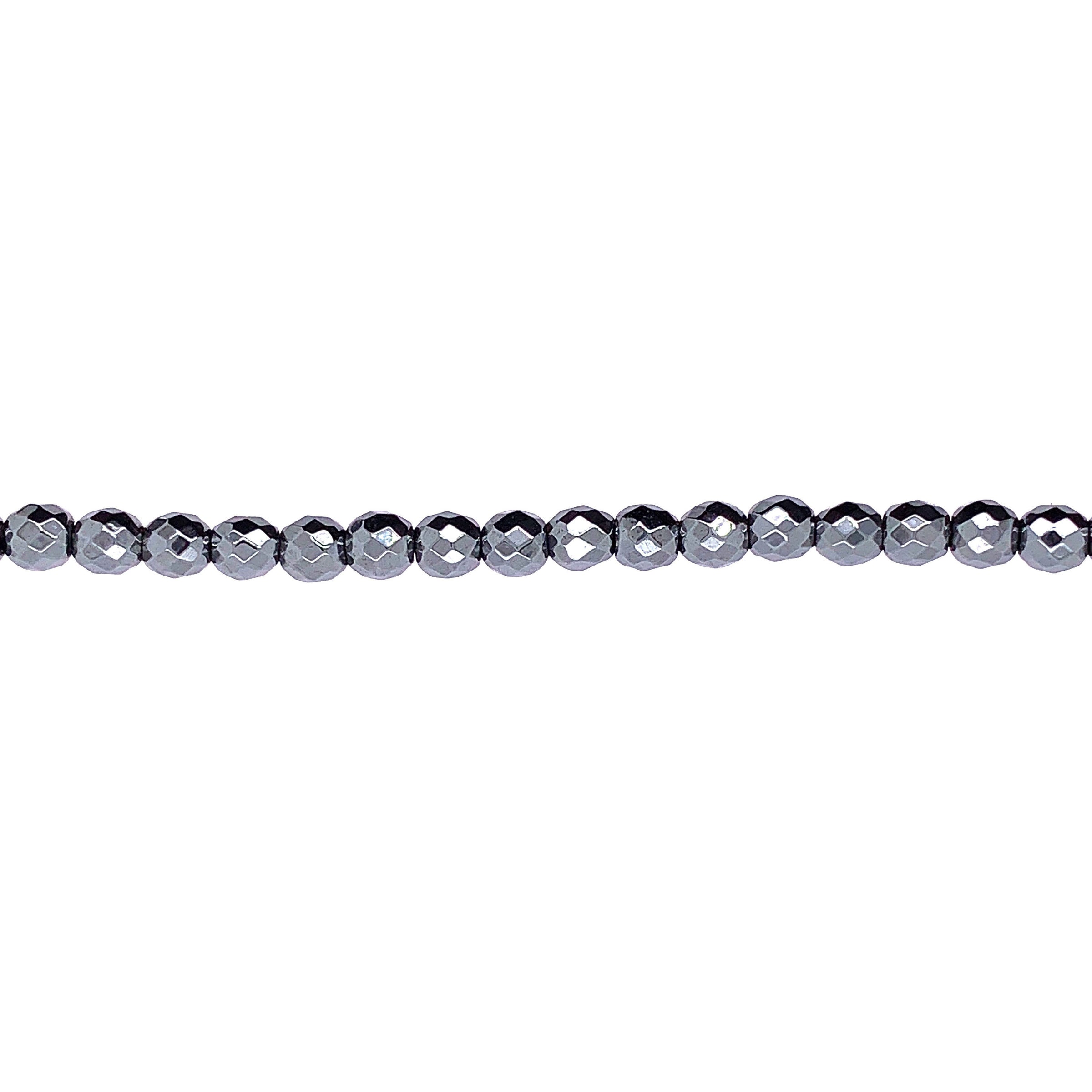 4mm Hematite - Faceted