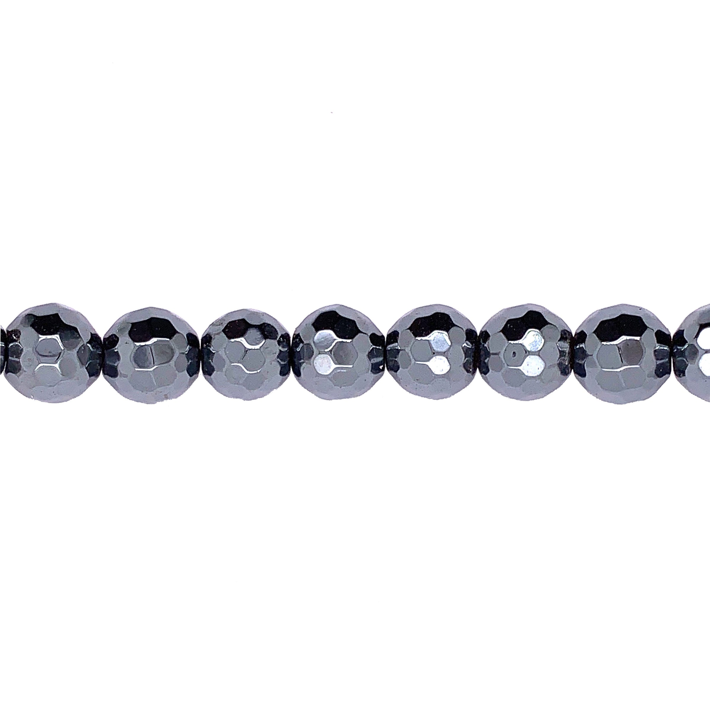10mm Hematite - Faceted