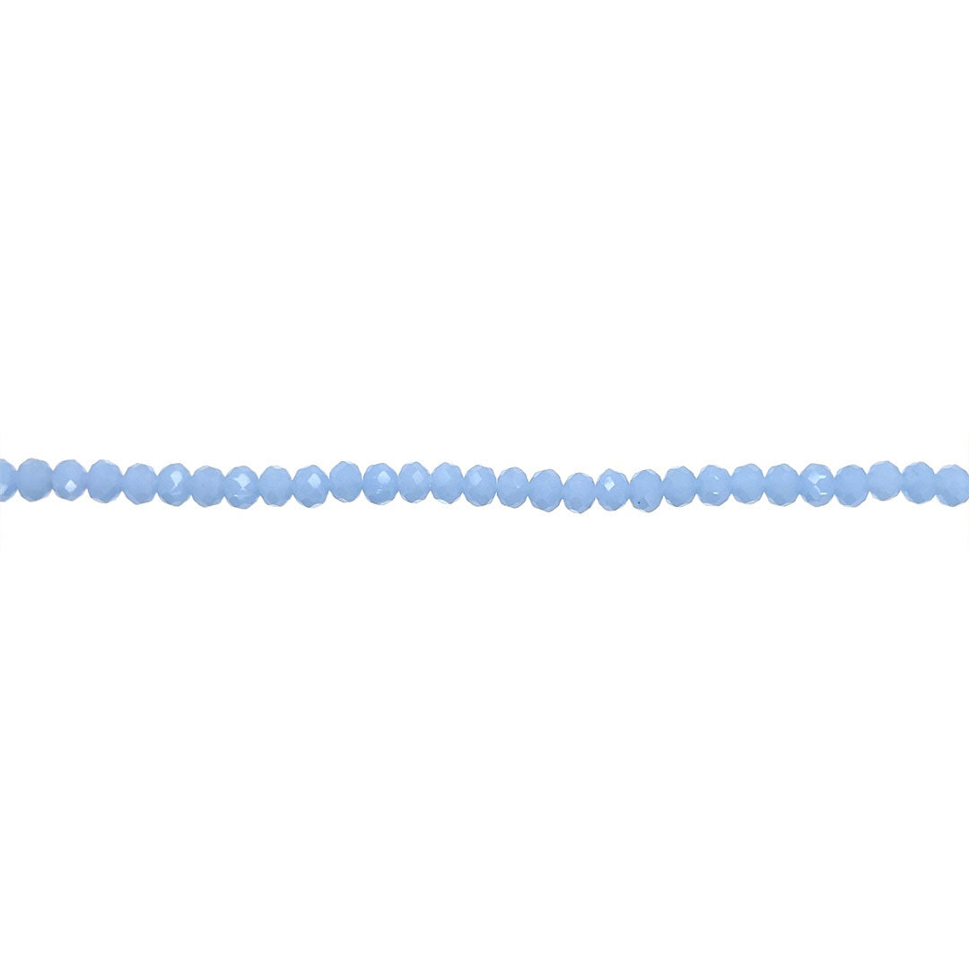 3x4mm Opaque Baby Blue Crystal - Rondelle