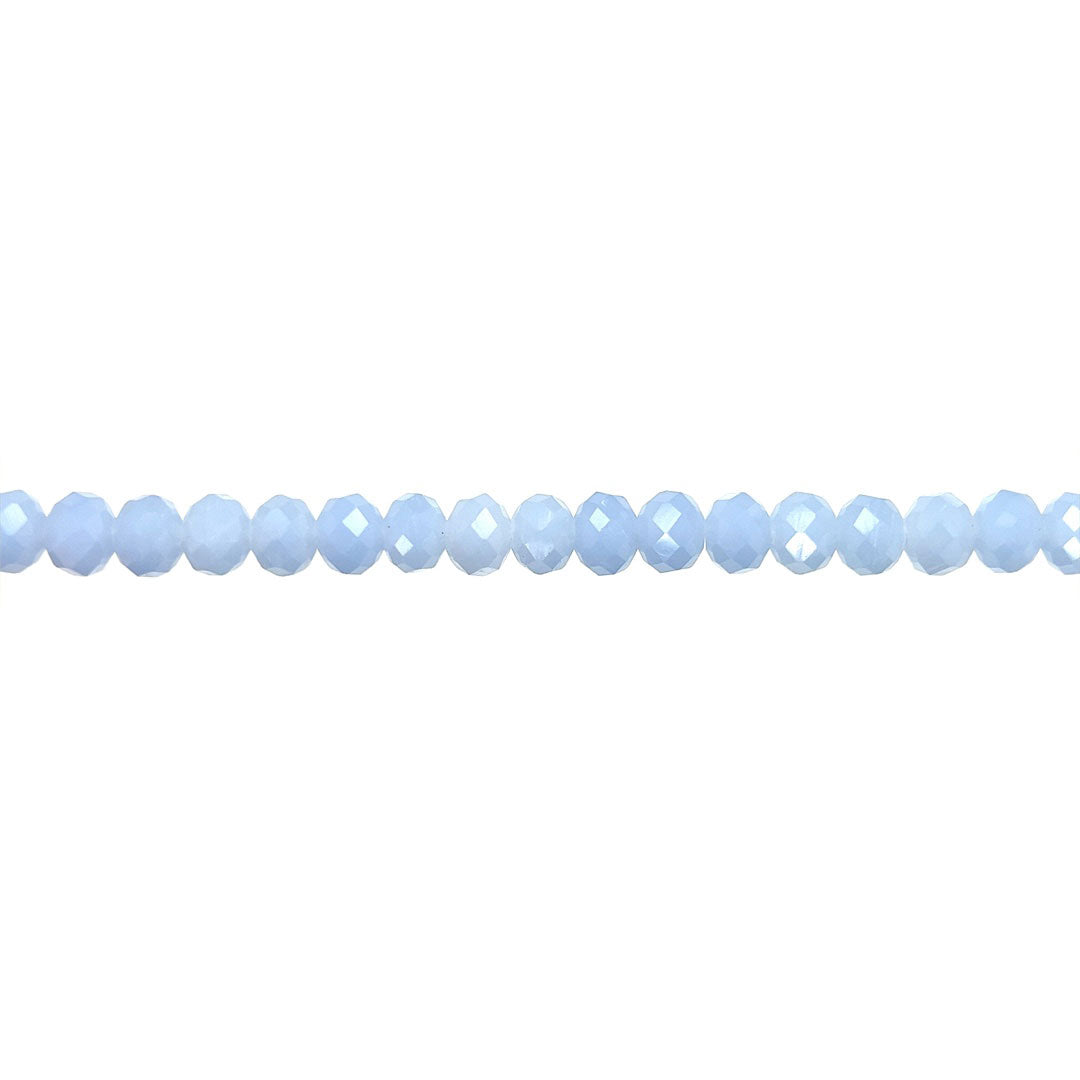 6x8mm Opaque Baby Blue Crystal - Rondelle