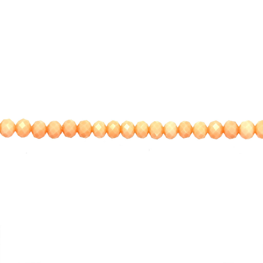 6x8mm Peach Crystal - Rondelle
