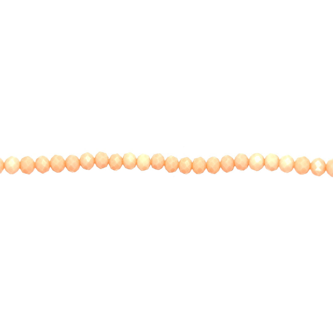 4x6mm Peach Crystal - Rondelle